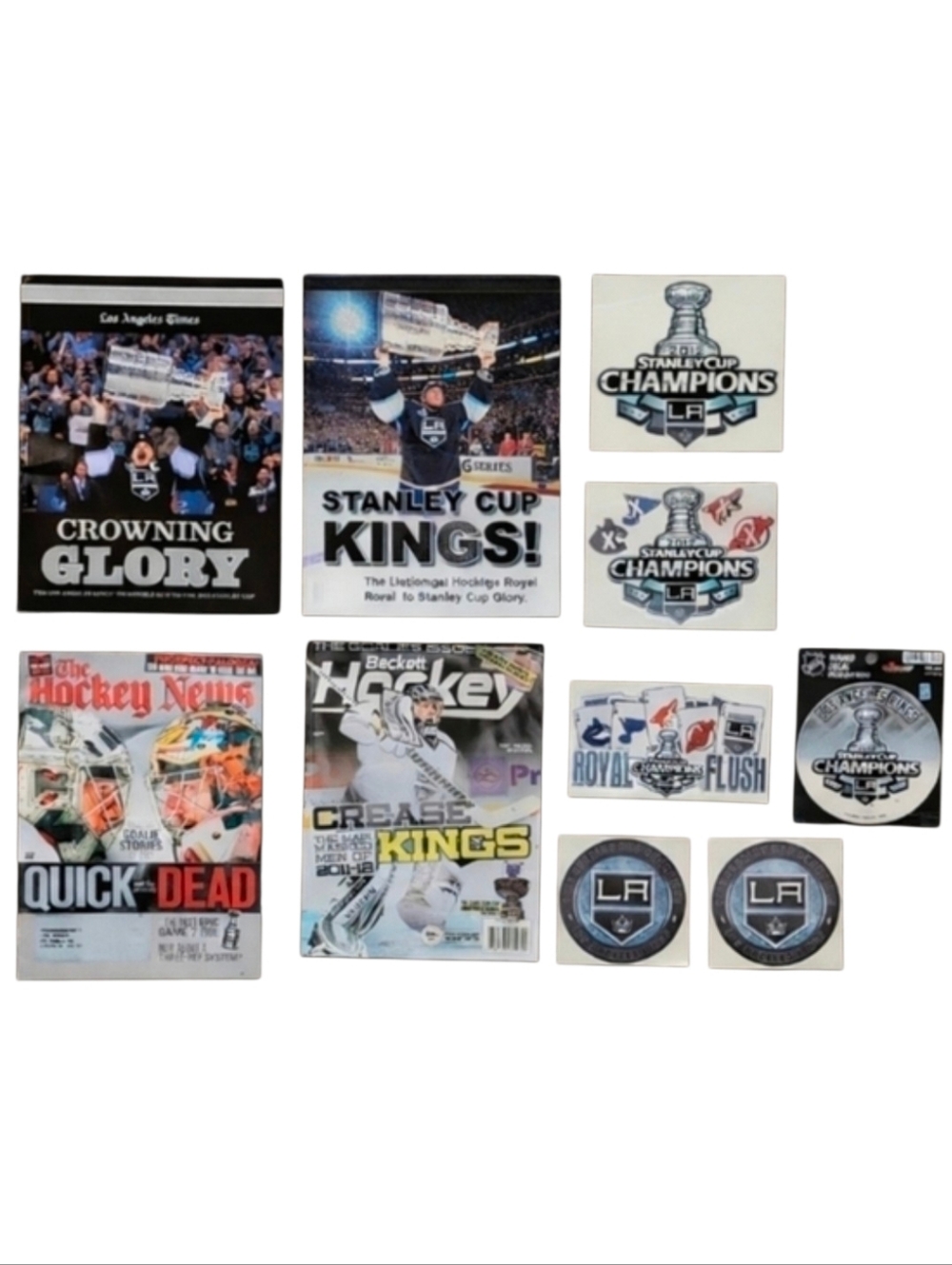 NHL Hockey LA Kings 2012 Stanley Cup Memorabilia Collectors Lot Set - New